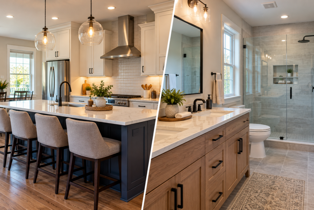 Kitchen renovations, bathroom upgrades, home value, home improvement ROI, Minnesota real estate
